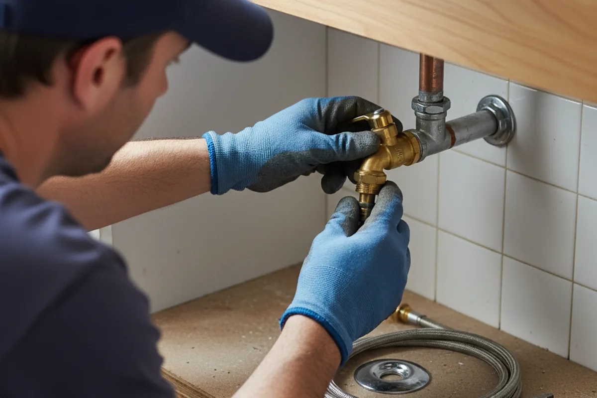 Shutoff valve and fitting work during Faucet and Fixture Repair in Brockton